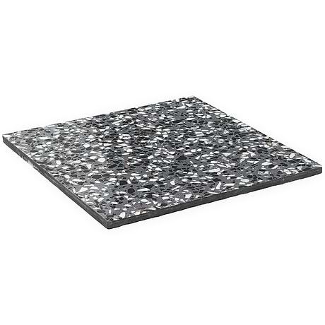 True Terrazzo Domino Gray 16x16 Polished Terrazzo Tile