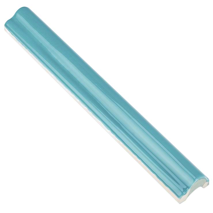 Seaport Aquamarine 1x10 Polished Ceramic Pencil Liner