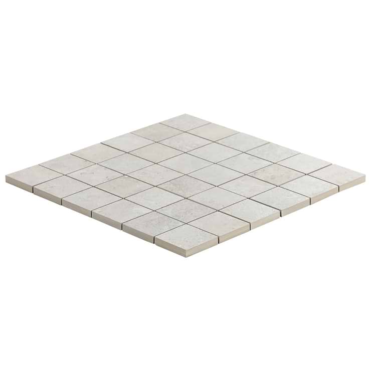 Saint Remy Avorio White 2x2 Limestone Look Matte Mosaic Tile