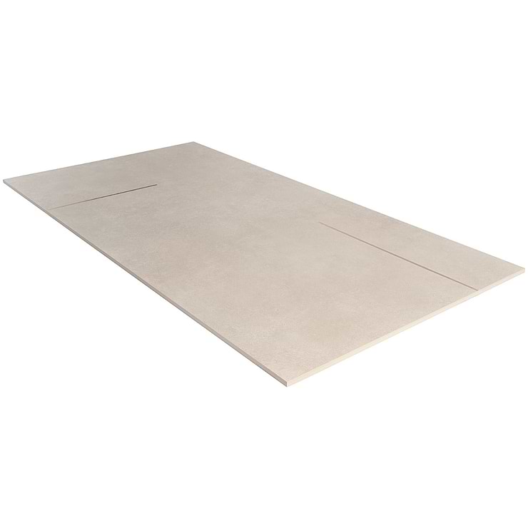 Lines Brass Inlay Greige 24x48 Matte Porcelain Tile with Matte Finish and Brass Lines