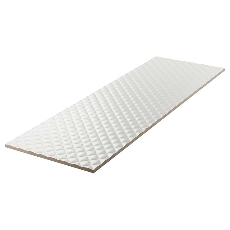 Reverb Pillowed White 12x36 3D Matte Ceramic Tile