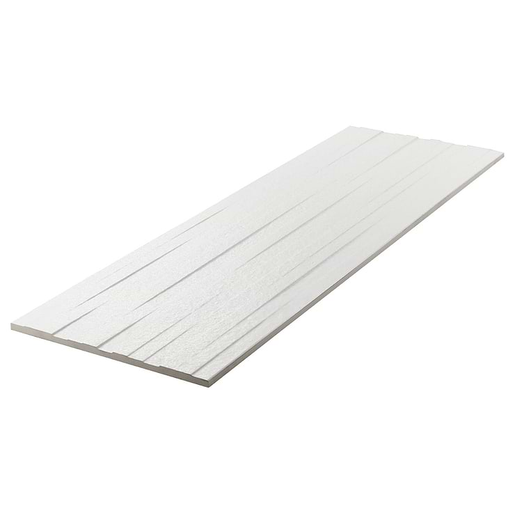 Reverb Multilevel White 12x36 3D Matte Ceramic Tile