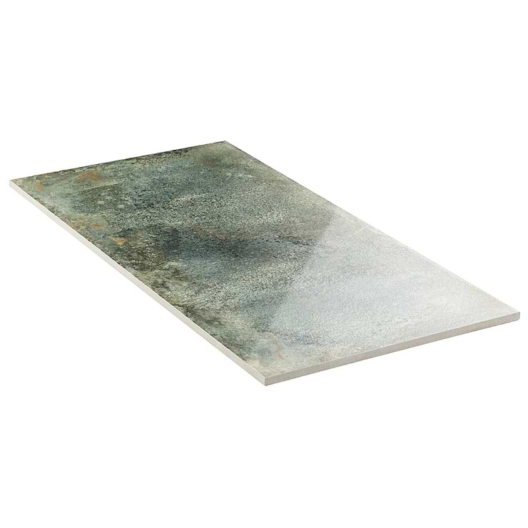 Angela Harris Flatiron Aquamarine 12x24 Semi-Polished Porcelain Tile