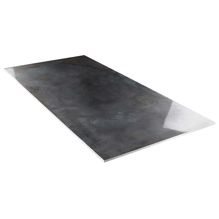 Angela Harris Flatiron Black 24x48 Semi-Polished Porcelain Tile