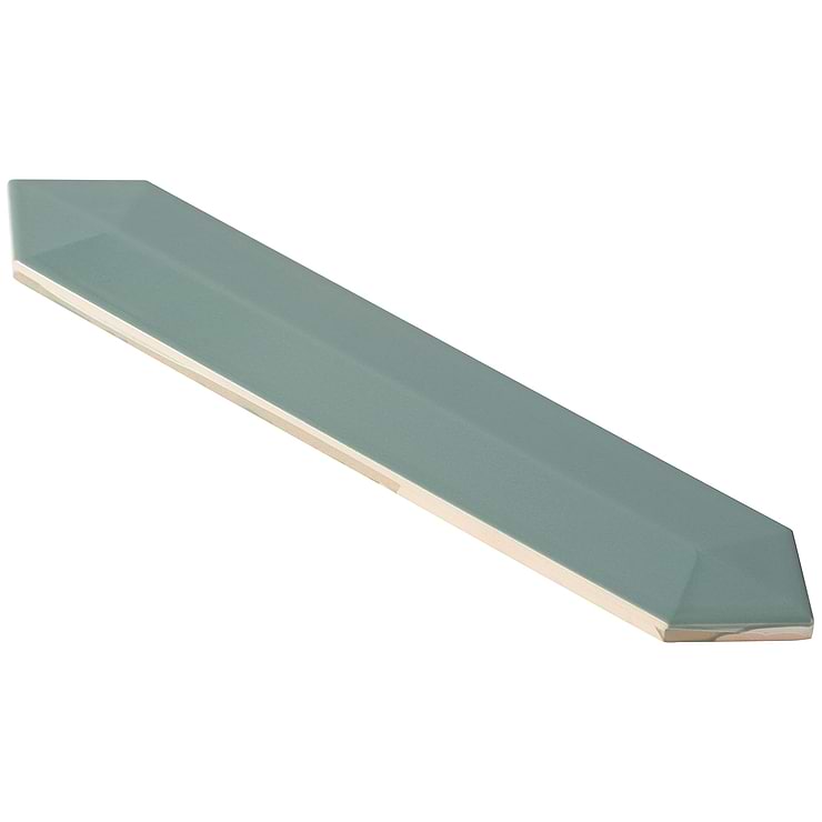 Kent Jade Green 3D 3x12 Contour Picket Polished Ceramic Wall Tile