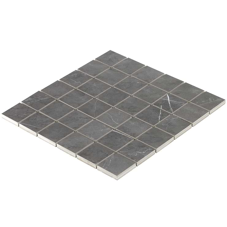 Marble Tech Amani Grey 2x2 Matte Marble Look Porcelain Mosaic Tile