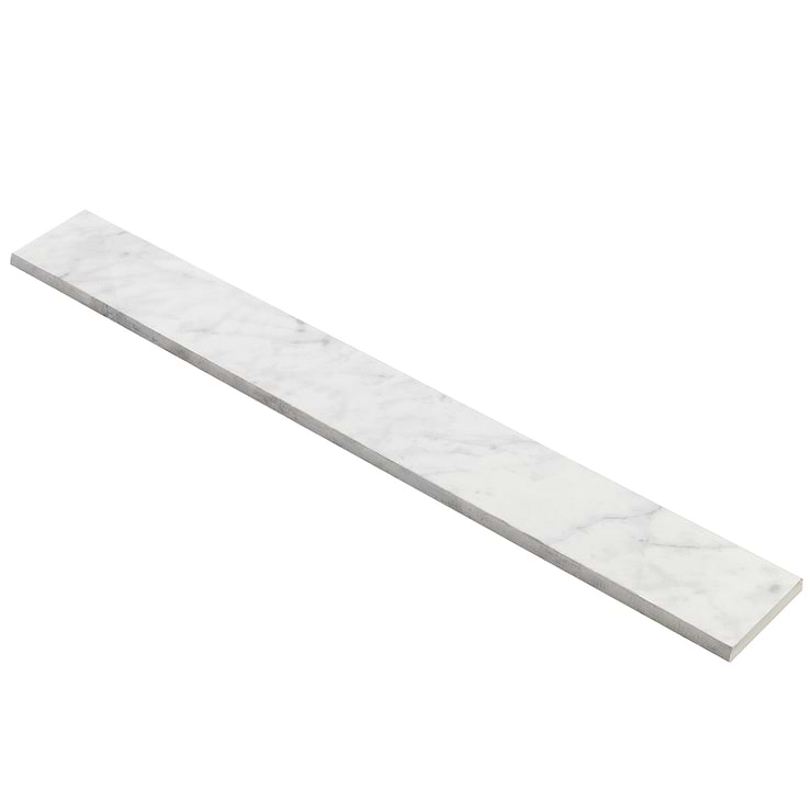 Marble Tech Bianco Gioia 3x24 Polished Porcelain Bullnose