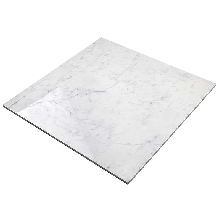 Marble Tech Bianco Gioia 24x24 Polished Marble Look Porcelain Tile 