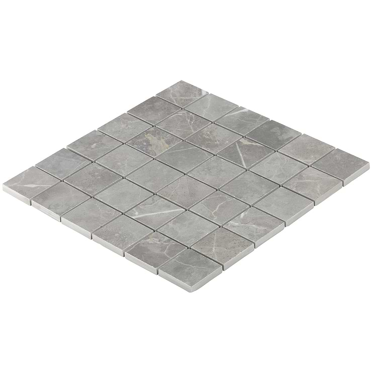 Marble Tech Grigio Imperiale 2x2 Matte Marble Look Porcelain Mosaic Tile