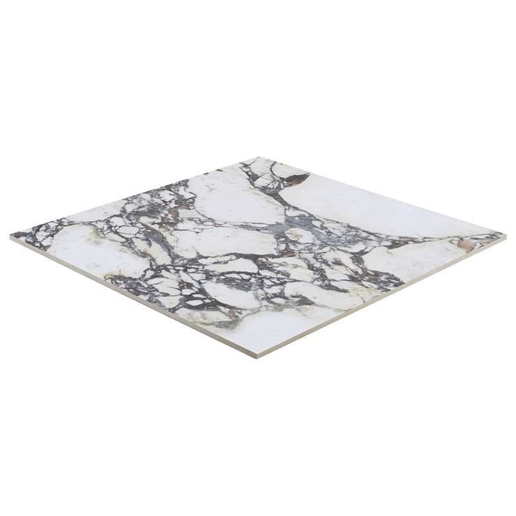 Autograph Arabescato White 48x48 Marble Look Satin Porcelain Tile