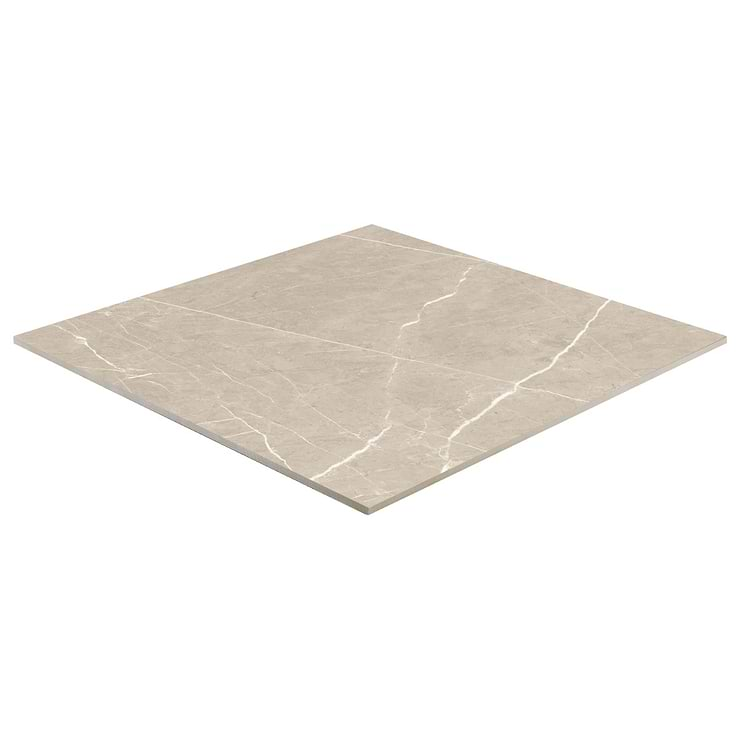 Autograph Crema Beige 48x48 Marble Look Satin Porcelain Tile