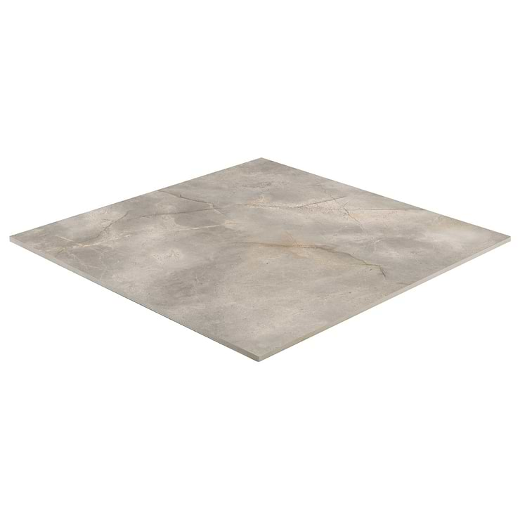 Autograph Grand Grigio Gray 48x48 Marble Look Satin Porcelain Tile