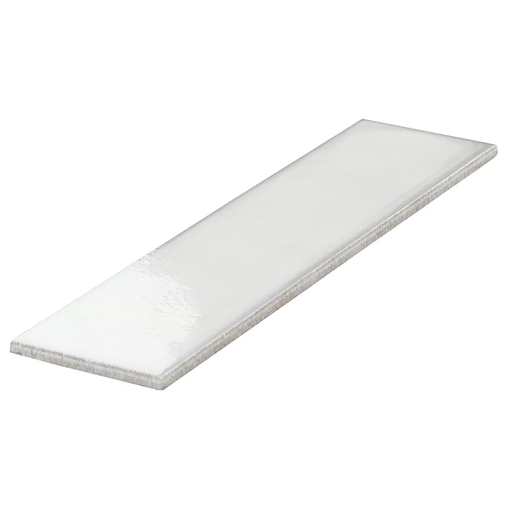 Stacy Garcia ArtBlock Bianco White 4x16 Glossy Porcelain Tile