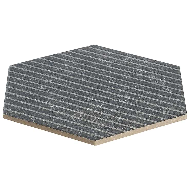 Texstone Deco Antracita Dark Gray 9" Porcelain Matte Hexagon Tile