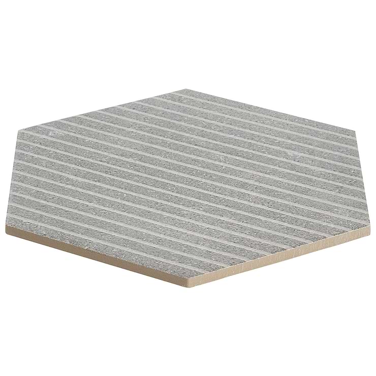 Texstone Deco Gris Gray 9" Matte Porcelain Hexagon Tile