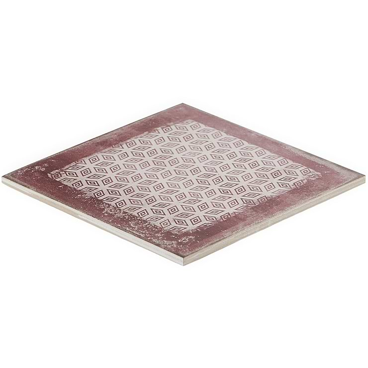 Los Lunas Deco Pink Rose 8x8 Matte Porcelain Tile