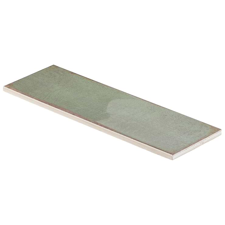 Los Lunas Green 4x12 Polished Ceramic Subway Wall Tile