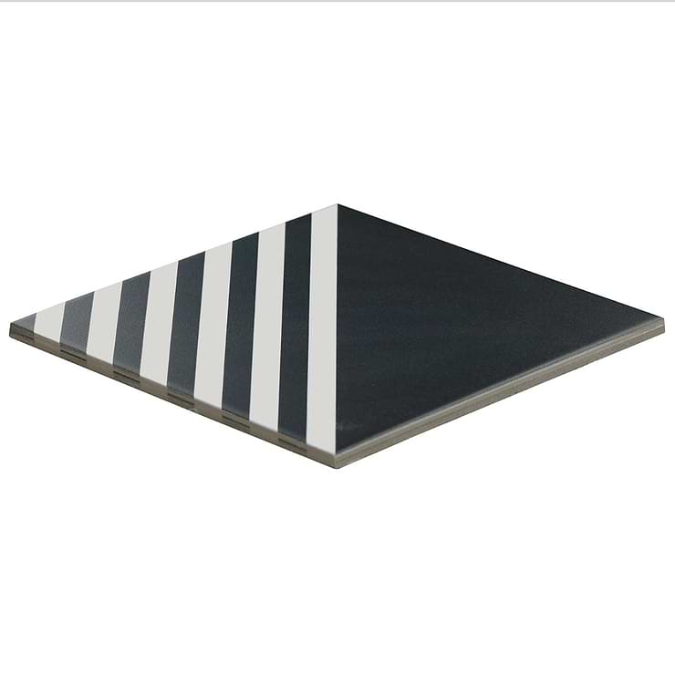 B2W Stripe Negative 8x8 Matte Porcelain Tile