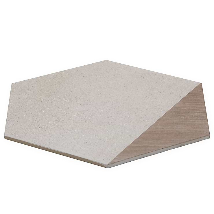 Pergola Wood Taupe 12.5" Hexagon Matte Porcelain Tile