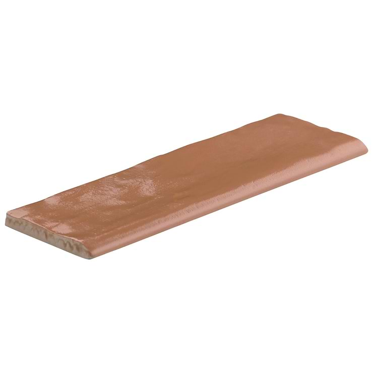 Montauk Terracotta 2x8 Mix Finish Ceramic Bullnose