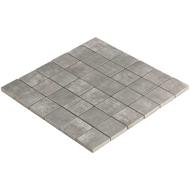 Basic Cement Ash 2x2 Matte Porcelain Mosaic Tile