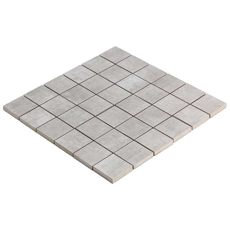 Basic Cement Silver 2x2 Matte Porcelain Mosaic Tile