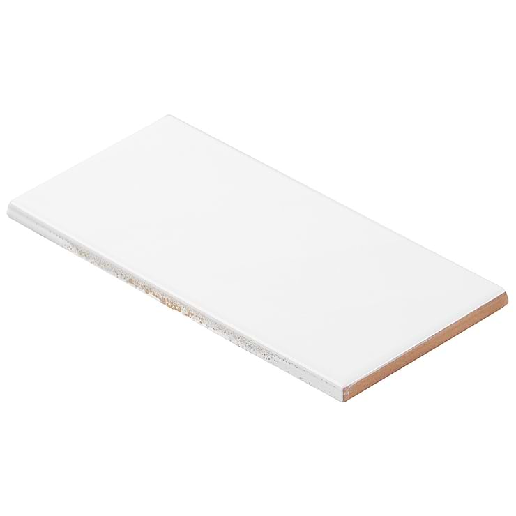 Basic White 3x6 Polished Ceramic Subway Wall Tile