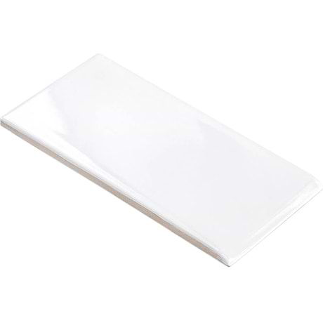 Basic White Polished 3-inch Bullnose