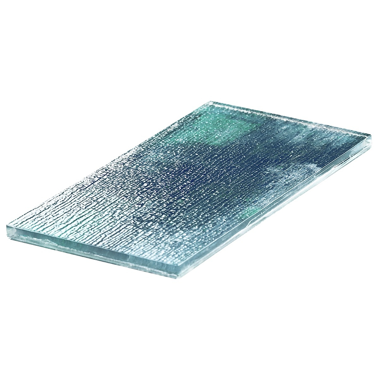 Veda Aqua 4x9 Polished Glass Tile