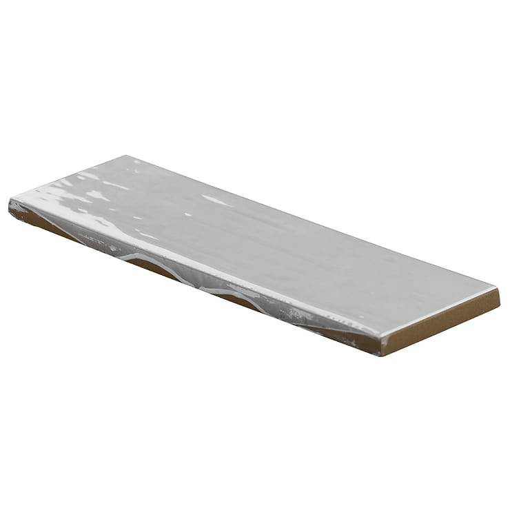 Kiln Silver 3x9 Polished Porcelain Subway Tile