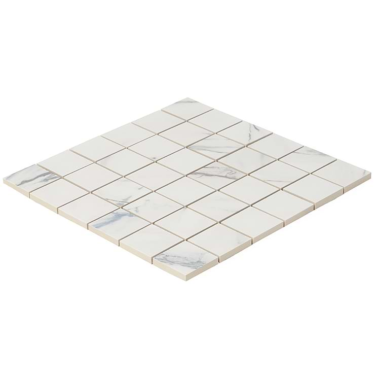 Calacatta Azur 2x2 Matte Porcelain Mosaic