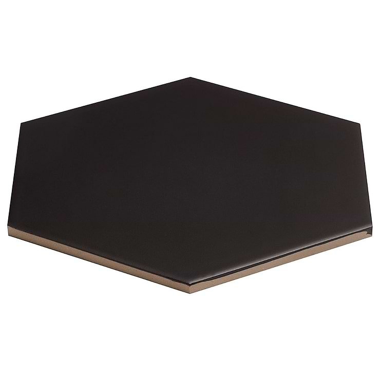 Symetro Hexagon Black 10" Matte Porcelain Tile