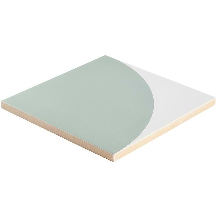 Stacy Garcia Maddox Deco Floor Mineral Green 8x8 Matte Porcelain Tile