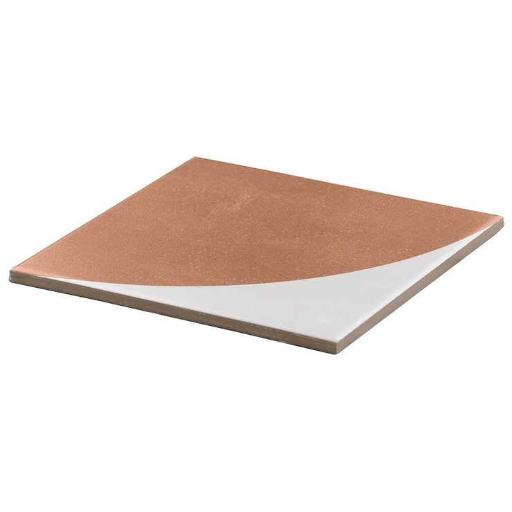 Stacy Garcia Maddox Deco Floor Terracota Orange 8x8 Matte Porcelain Tile