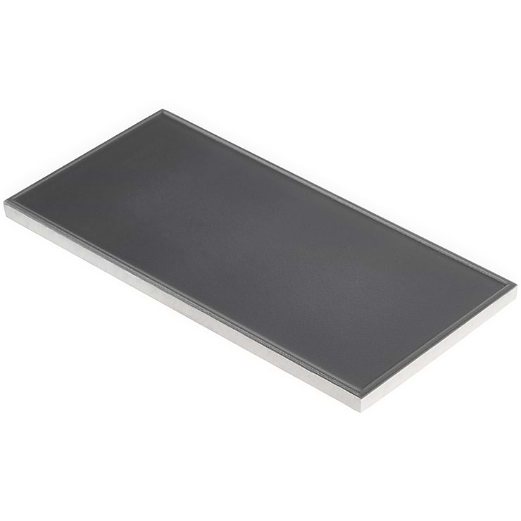 Stacy Garcia Maddox Frame Charcoal Black 4x8 Matte Ceramic Subway Tile