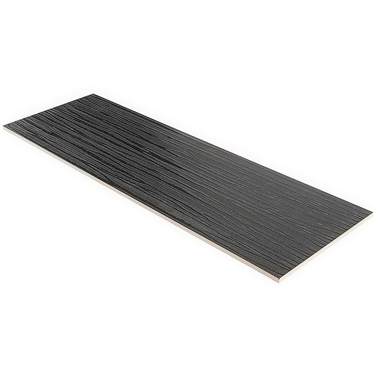 Halo Textured Rivulet Graphite Black 11x40 Ceramic Tile