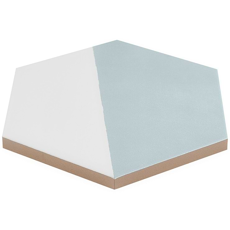 HexArt Pop Turquoise 8" Hexagon Matte Porcelain Tile