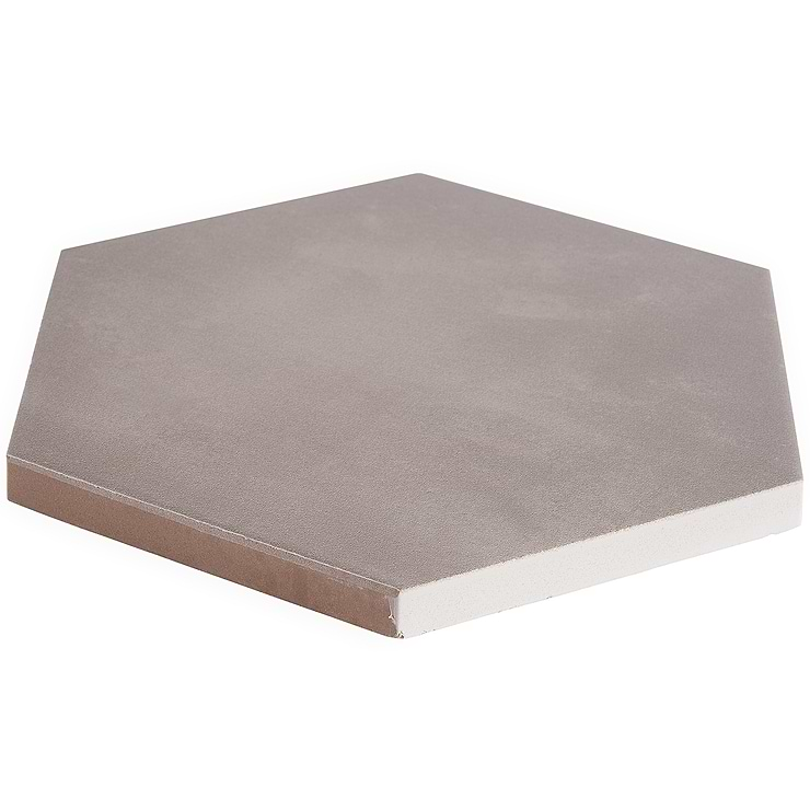 HexArt Gris 8" Porcelain Matte Tile 