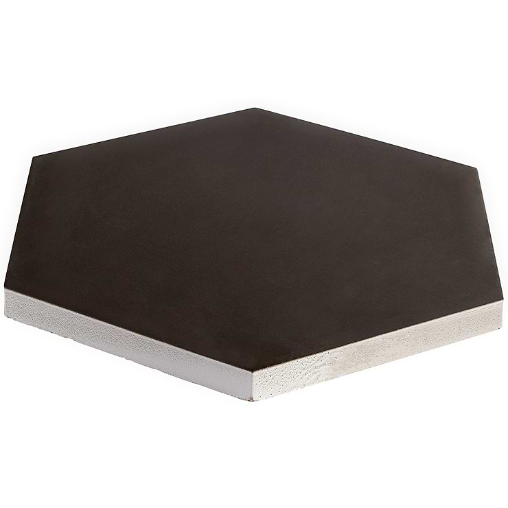 HexArt Nero 8" Porcelain Matte Tile