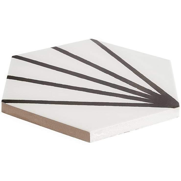 HexArt Blanco Deco 8" Porcelain Matte Tile