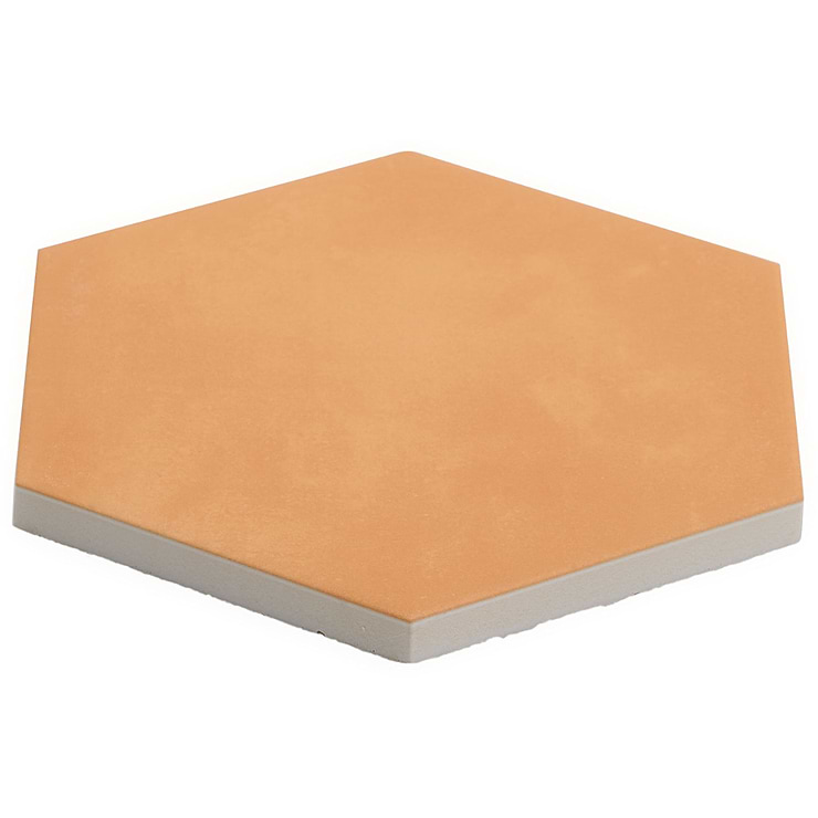 HexArt Orange 8" Hexagon Matte Porcelain Tile