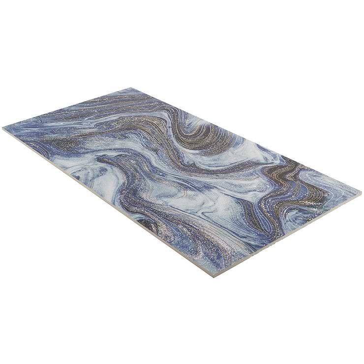 Australis By Paula Purroy Blue Deco 24x48 Artisan Decor Polished Porcelain Tile