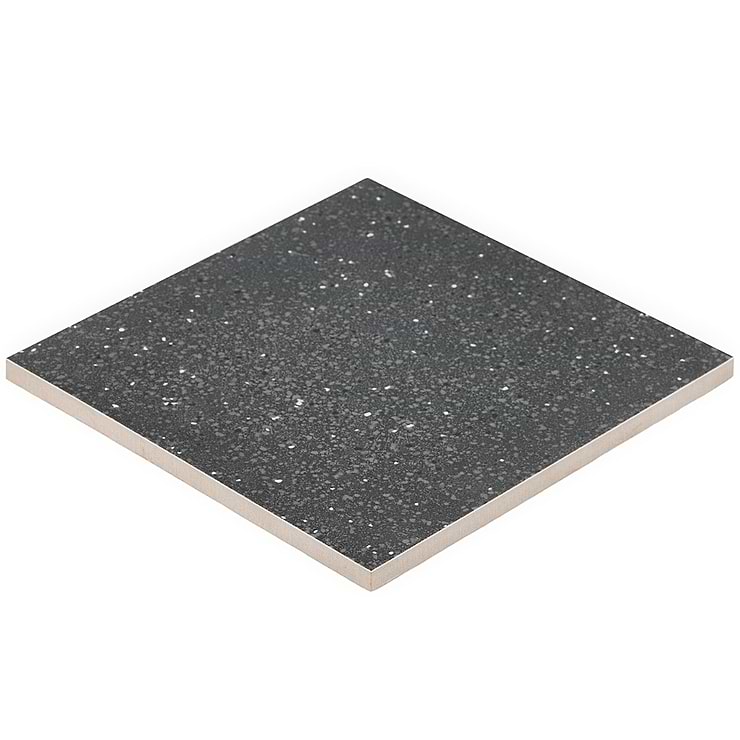 Art Geo by Elizabeth Sutton Terrazzo Charcoal Gray 8x8 Matte Porcelain Tile