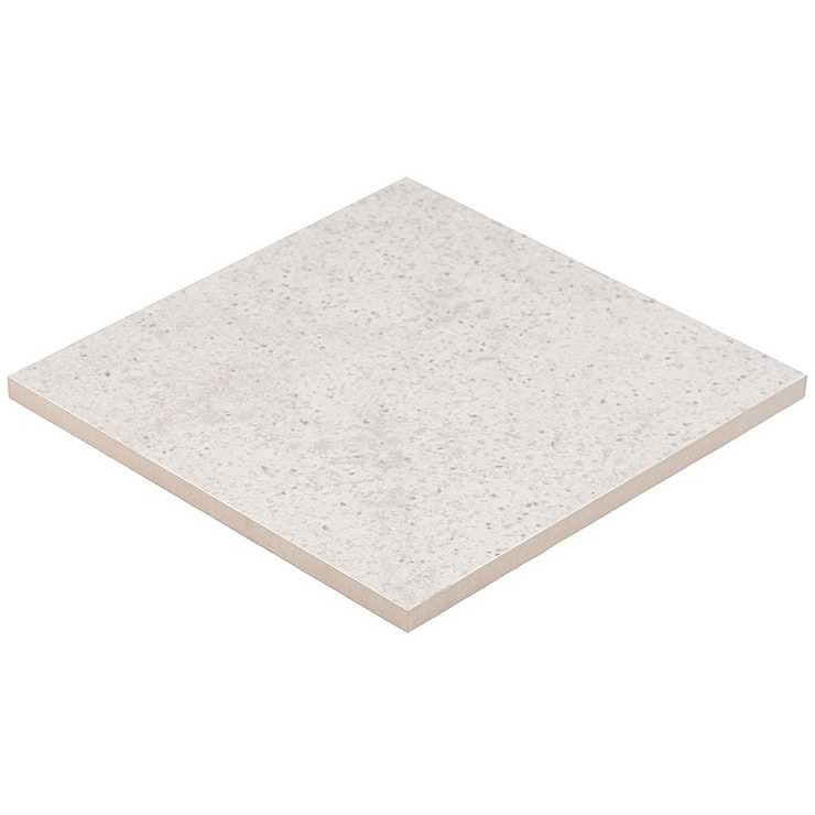 Art Geo by Elizabeth Sutton Terrazzo White Grigio 8x8 Matte Porcelain Tile