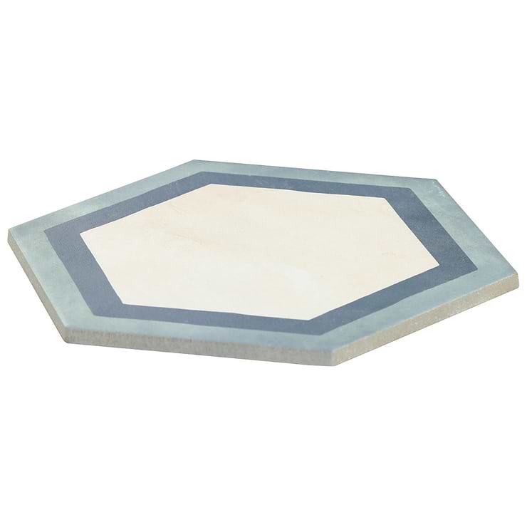 Ava Deco Ocean Cielo 8" Hexagon Matte Porcelain Tile
