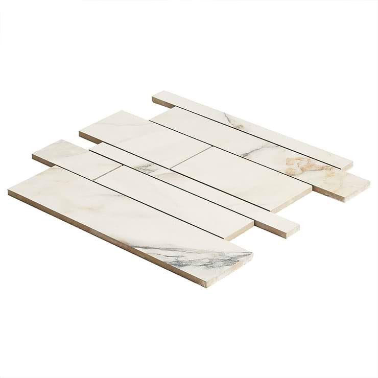 DreamStone Calacatta Rustico Railroad Matte Porcelain Mosaic