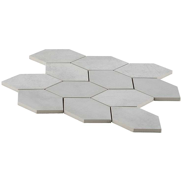 Bond Nimbus Silver Foliage Matte Porcelain Mosaic Tile