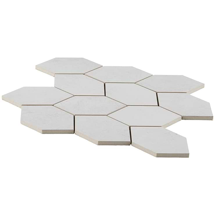 Bond Palladium Light Gray Foliage Matte Porcelain Mosaic Tile