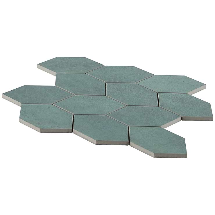 Bond Viridum Green Foliage Matte Porcelain Mosaic Tile