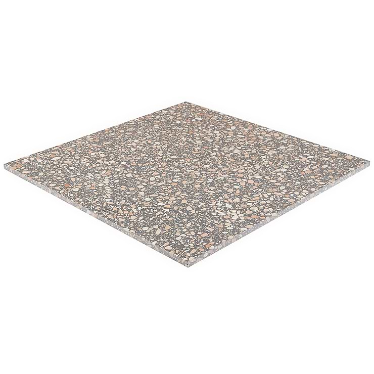 Terrazzo Italy Dolce Rina Gray 24x24 Honed Terrazzo Tile